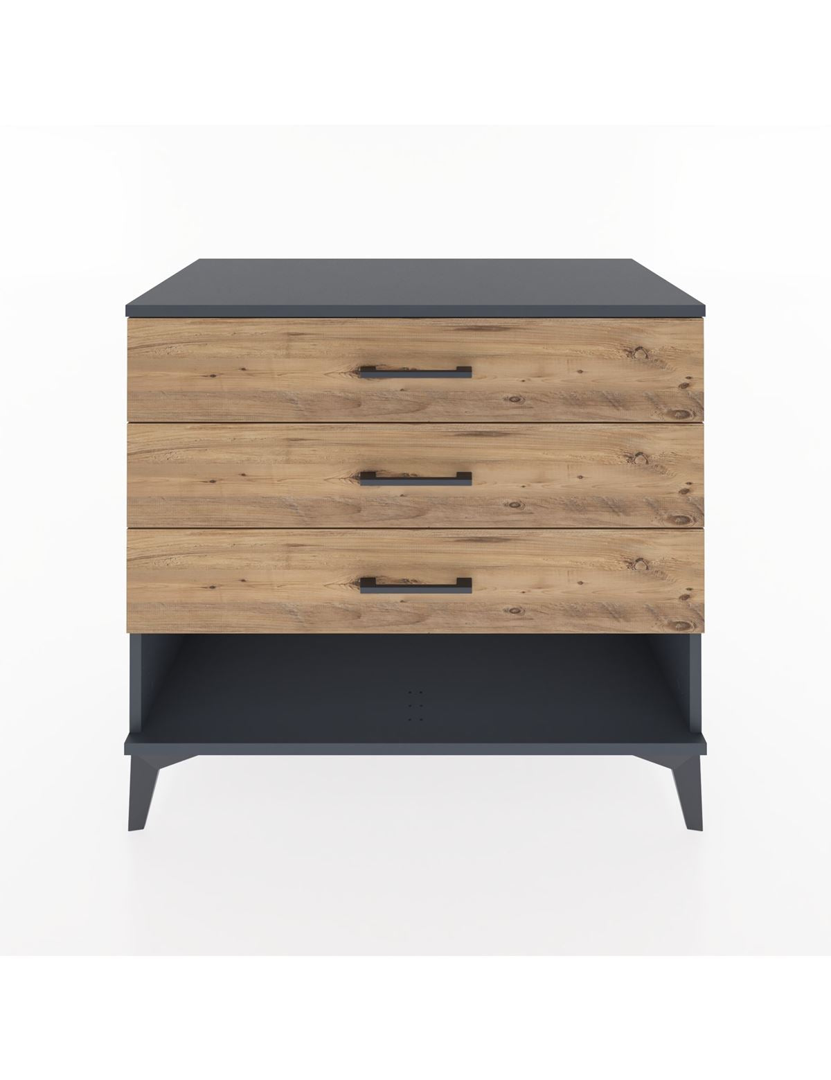 Hyperion Şifonyer 3 Çekmeceli 88x44x80 Antrasit-Çam