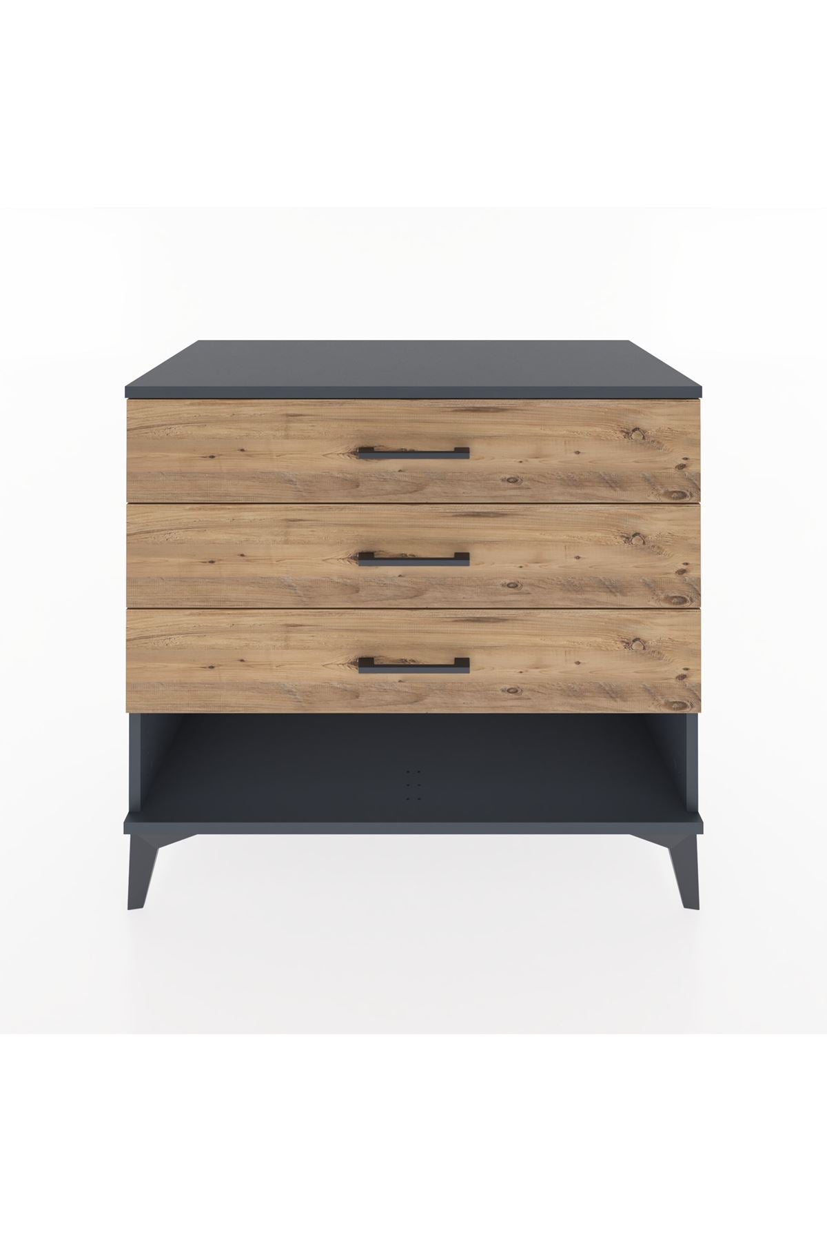 Hyperion Şifonyer 3 Çekmeceli 88x44x80 Antrasit-Çam