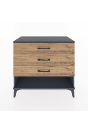 Hyperion Şifonyer 3 Çekmeceli 88x44x80 Antrasit-Çam