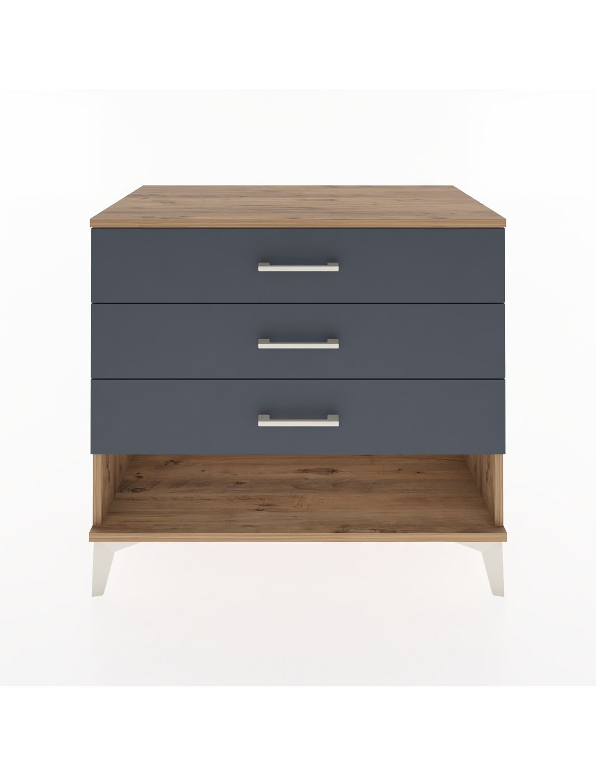 Hyperion Şifonyer 3 Çekmeceli 88x44x80 Çam-Antrasit