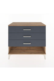 Hyperion Şifonyer 3 Çekmeceli 88x44x80 Çam-Antrasit