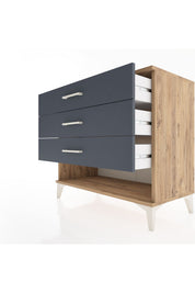 Hyperion Şifonyer 3 Çekmeceli 88x44x80 Çam-Antrasit