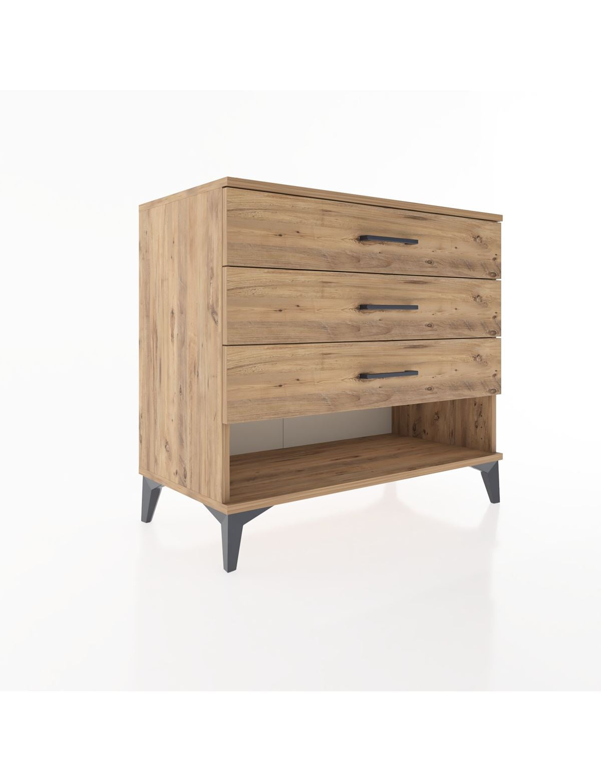 Hyperion Şifonyer 3 Çekmeceli 88x44x80 Çam-Çam