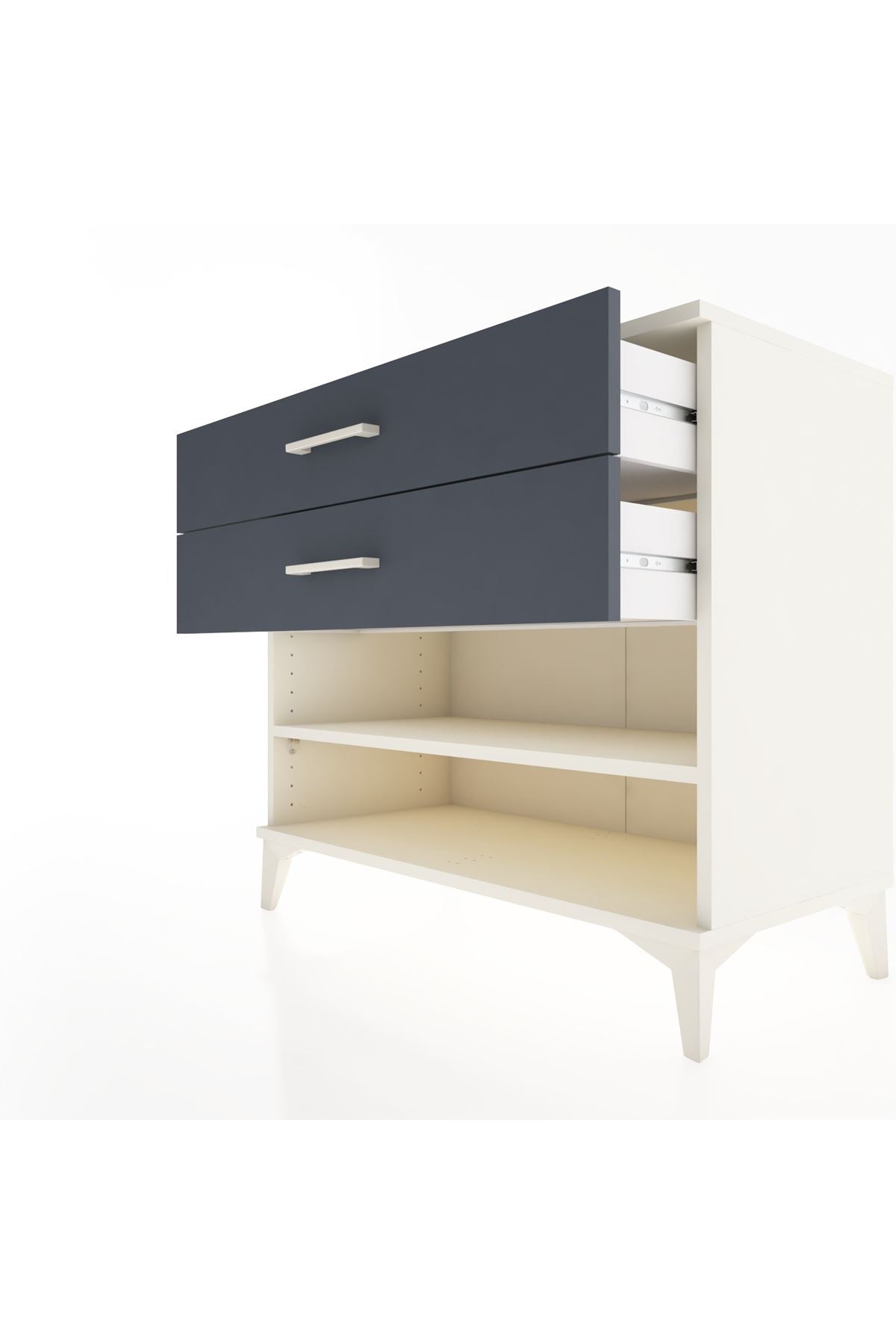 Hyperion Şifonyer Tek Raflı 2 Çekmeceli 88x44x80 Aytaşı-Antrasit