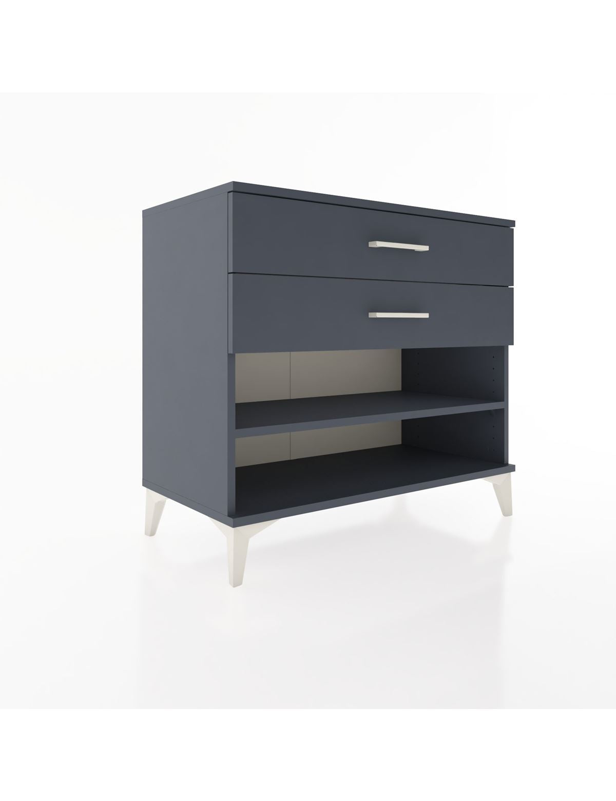 Hyperion Şifonyer Tek Raflı 2 Çekmeceli 88x44x80 Antrasit-Antrasit