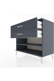 Hyperion Şifonyer Tek Raflı 2 Çekmeceli 88x44x80 Antrasit-Antrasit