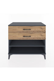 Hyperion Şifonyer Tek Raflı 2 Çekmeceli 88x44x80 Antrasit-Çam