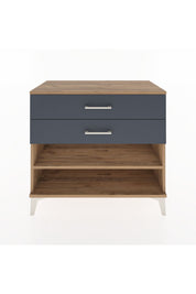 Hyperion Şifonyer Tek Raflı 2 Çekmeceli 88x44x80 Çam-Antrasit