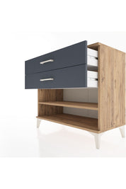 Hyperion Şifonyer Tek Raflı 2 Çekmeceli 88x44x80 Çam-Antrasit