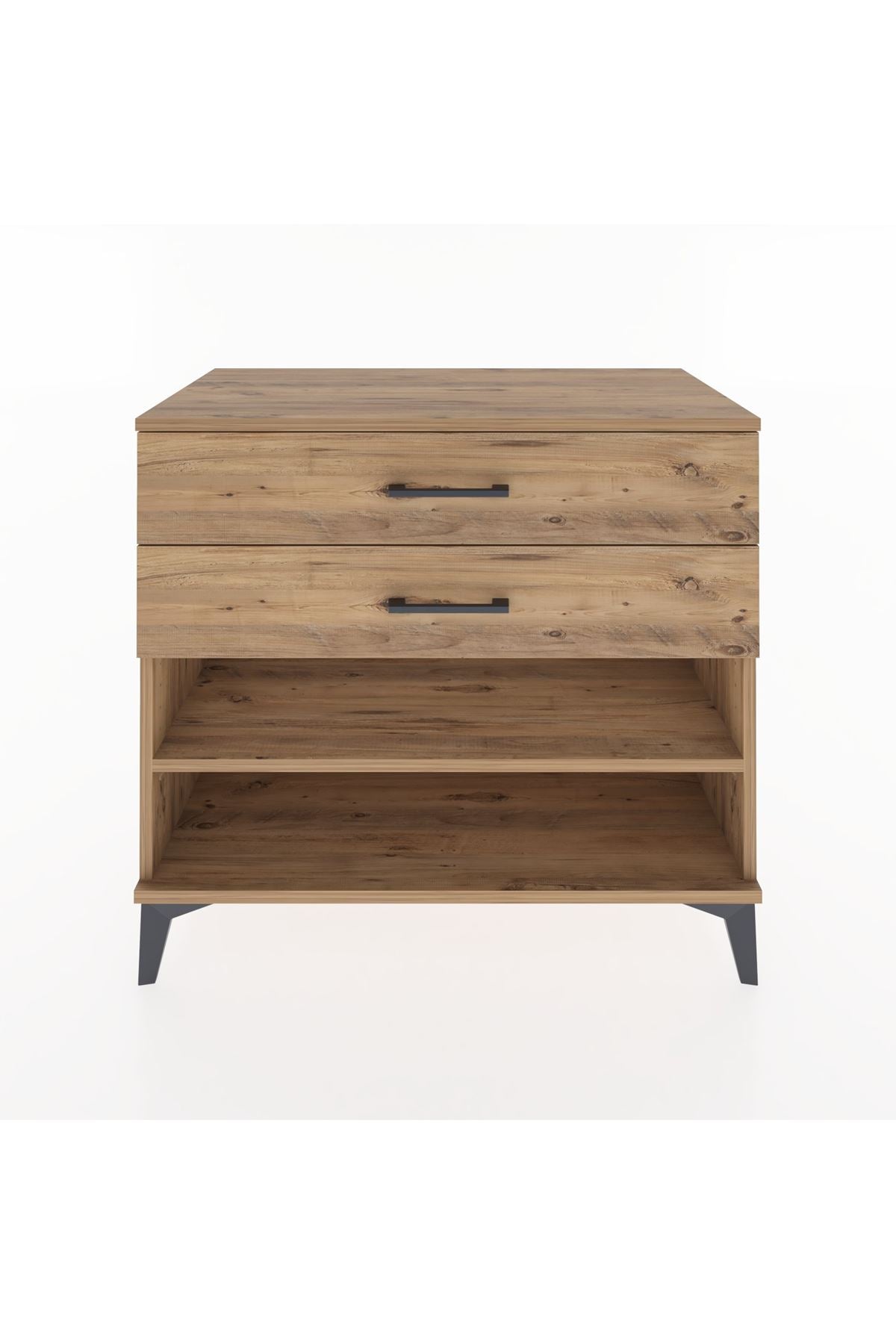 Hyperion Şifonyer Tek Raflı 2 Çekmeceli 88x44x80 Çam-Çam