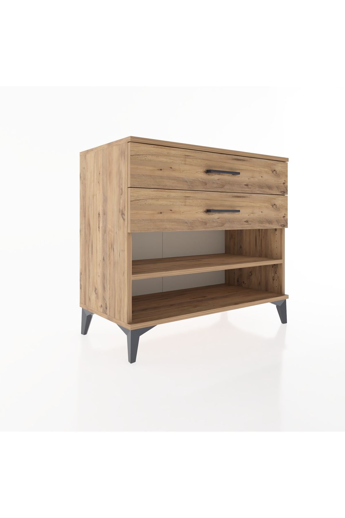 Hyperion Şifonyer Tek Raflı 2 Çekmeceli 88x44x80 Çam-Çam