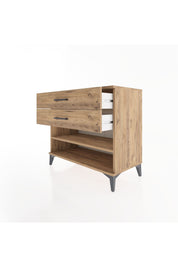 Hyperion Şifonyer Tek Raflı 2 Çekmeceli 88x44x80 Çam-Çam