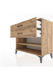 Hyperion Şifonyer Tek Raflı 2 Çekmeceli 88x44x80 Çam-Çam