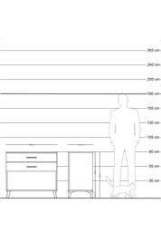 Hyperion Şifonyer 2 Çekmeceli 88x44x80 Aytaşı-Antrasit