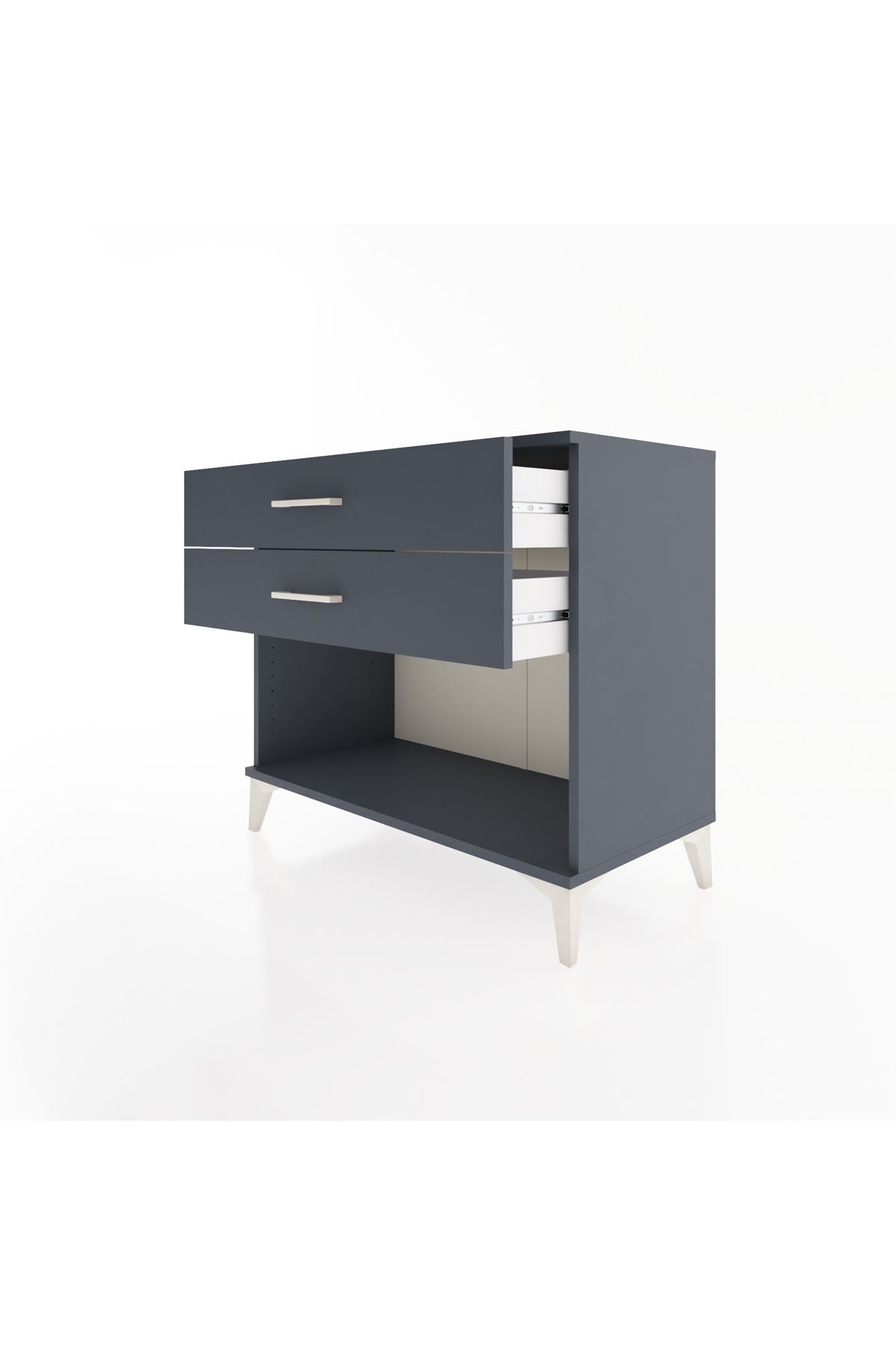 Hyperion Şifonyer 2 Çekmeceli 88x44x80 Antrasit-Antrasit