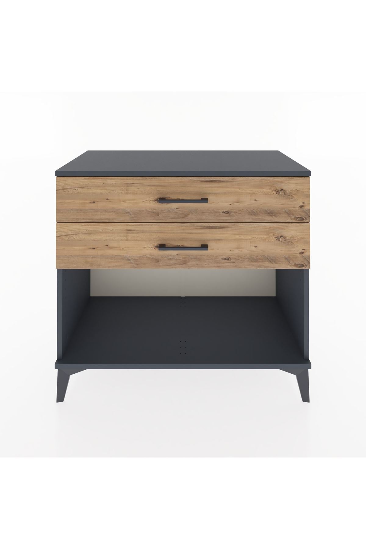 Hyperion Şifonyer 2 Çekmeceli 88x44x80 Antrasit-Çam