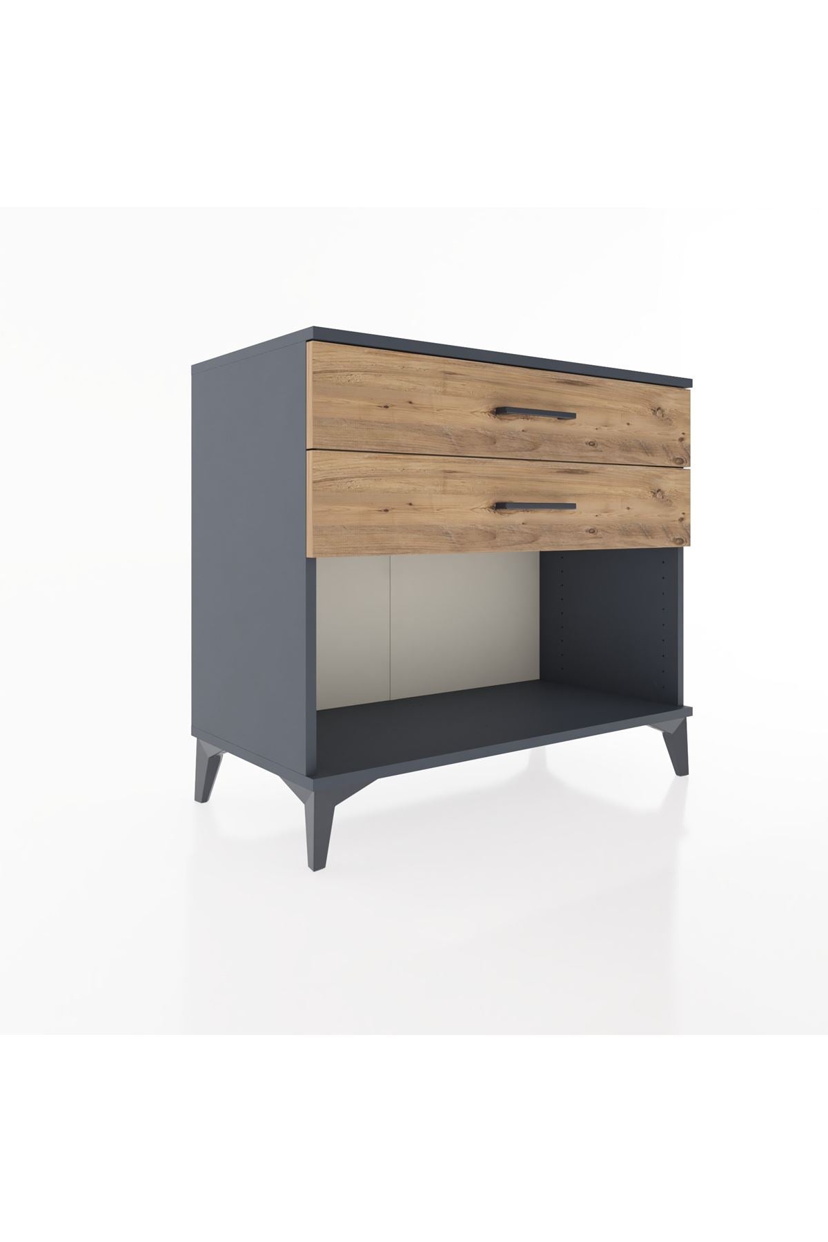 Hyperion Şifonyer 2 Çekmeceli 88x44x80 Antrasit-Çam