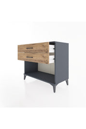 Hyperion Şifonyer 2 Çekmeceli 88x44x80 Antrasit-Çam