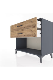 Hyperion Şifonyer 2 Çekmeceli 88x44x80 Antrasit-Çam