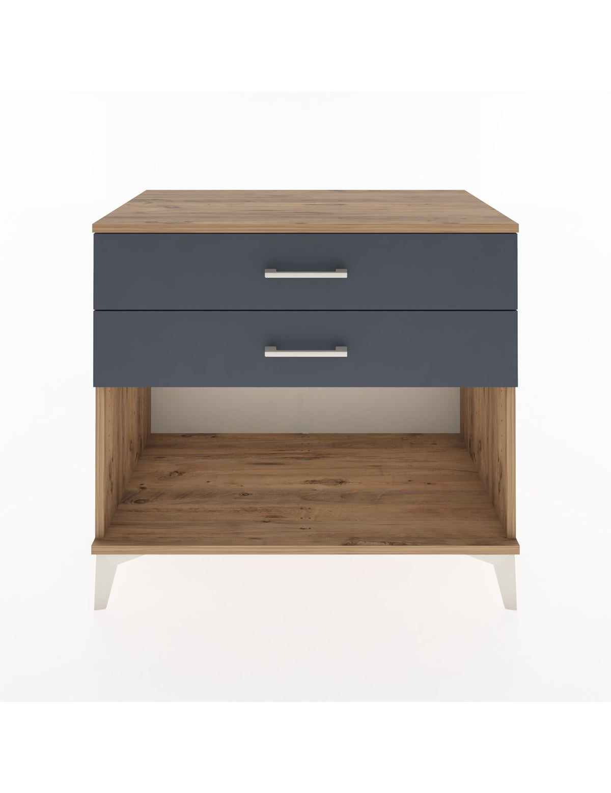 Hyperion Şifonyer 2 Çekmeceli 88x44x80 Çam-Antrasit