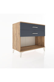 Hyperion Şifonyer 2 Çekmeceli 88x44x80 Çam-Antrasit