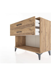 Hyperion Şifonyer 2 Çekmeceli 88x44x80 Çam-Çam