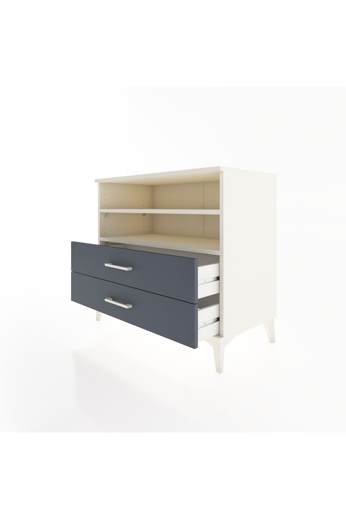 Hyperion Şifonyer 2 Raflı 2 Çekmeceli 88x44x80 Aytaşı-Antrasit