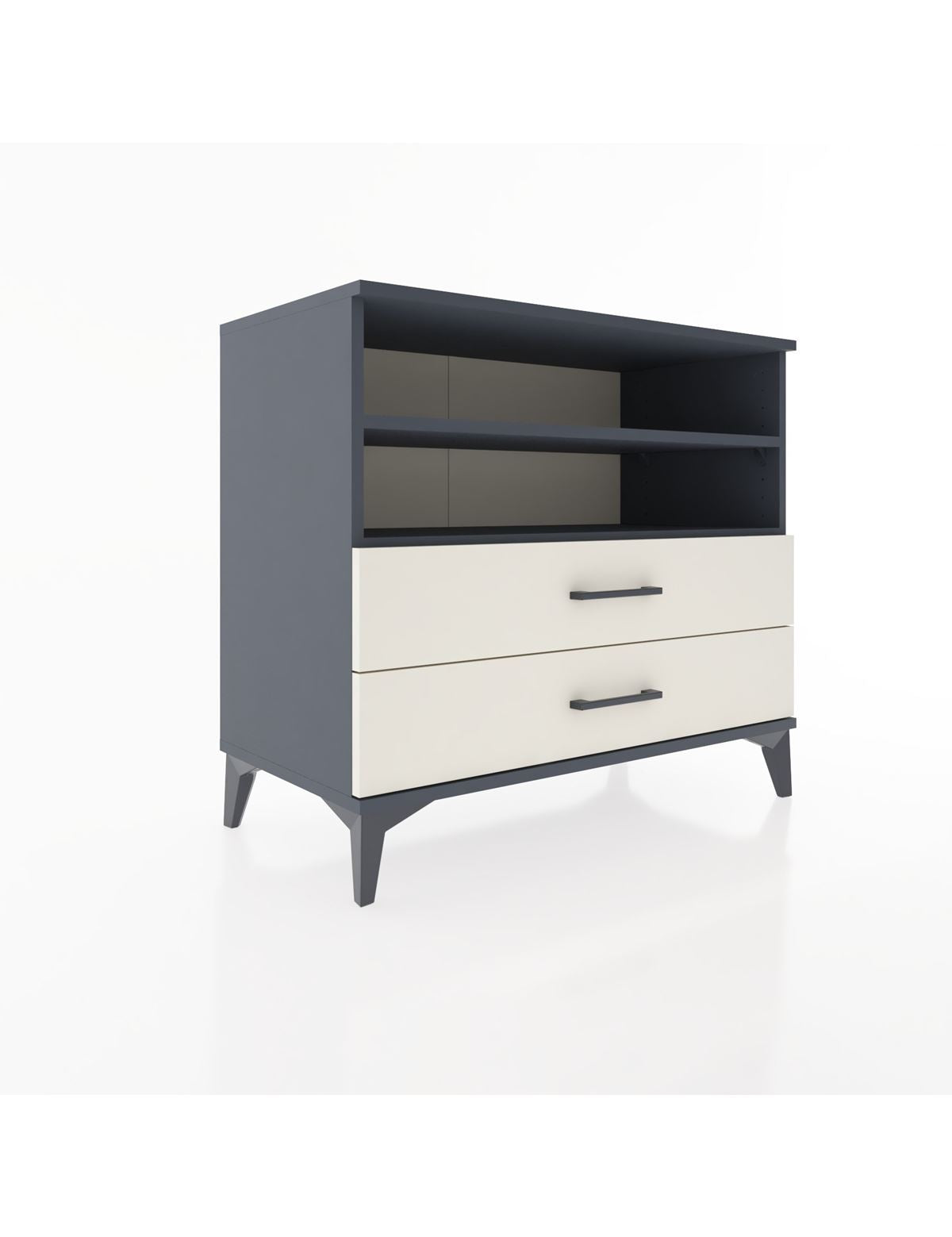 Hyperion Şifonyer 2 Raflı 2 Çekmeceli 88x44x80 Antrasit-Aytaşı