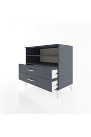 Hyperion Şifonyer 2 Raflı 2 Çekmeceli 88x44x80 Antrasit-Antrasit