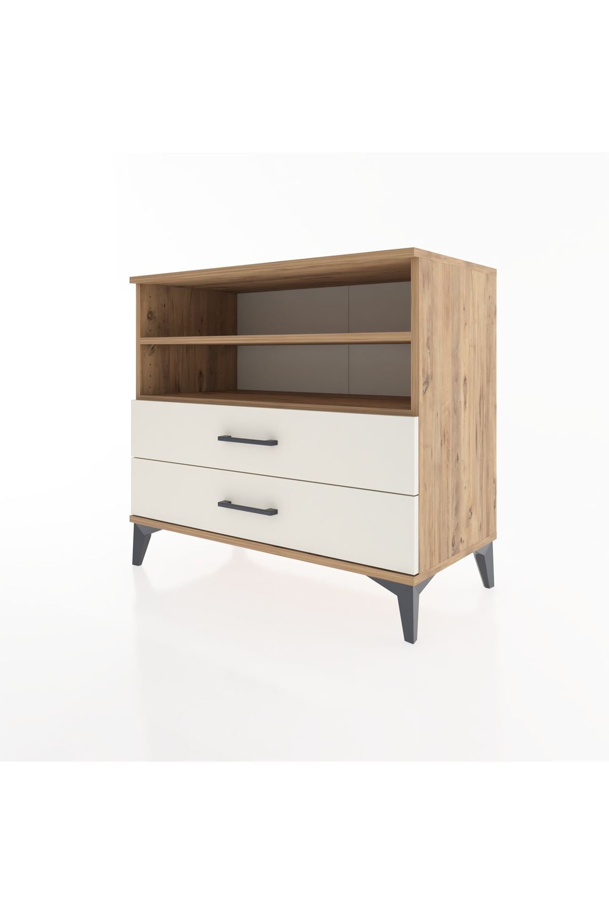 Hyperion Şifonyer 2 Raflı 2 Çekmeceli 88x44x80 Çam-Aytaşı