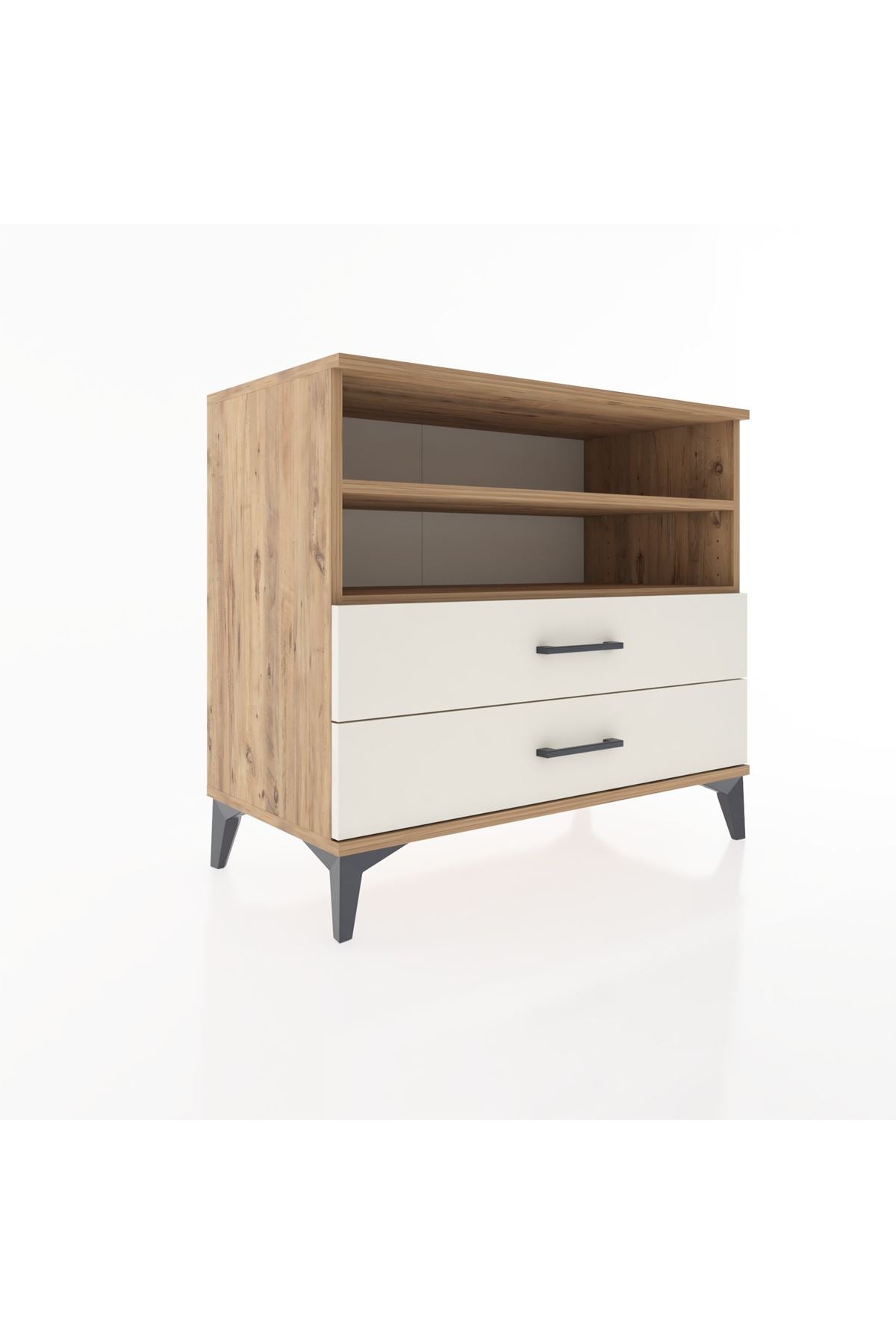 Hyperion Şifonyer 2 Raflı 2 Çekmeceli 88x44x80 Çam-Aytaşı