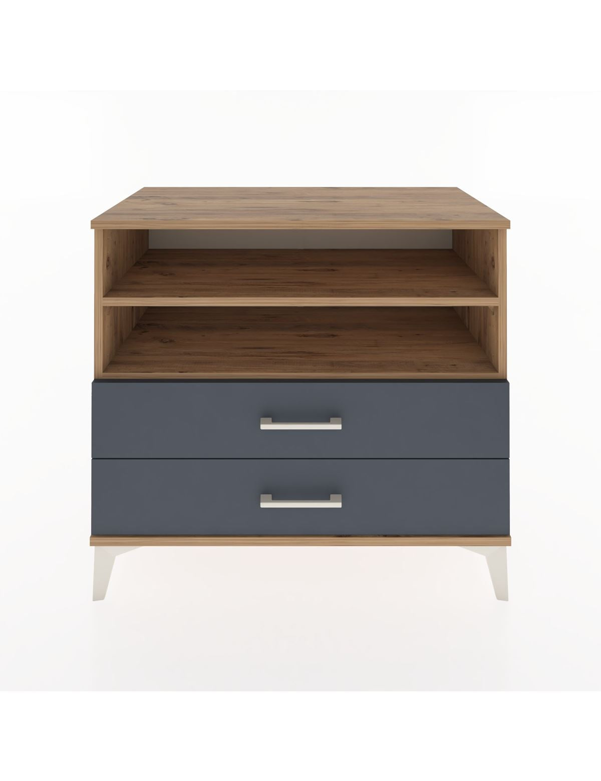 Hyperion Şifonyer 2 Raflı 2 Çekmeceli 88x44x80 Çam-Antrasit