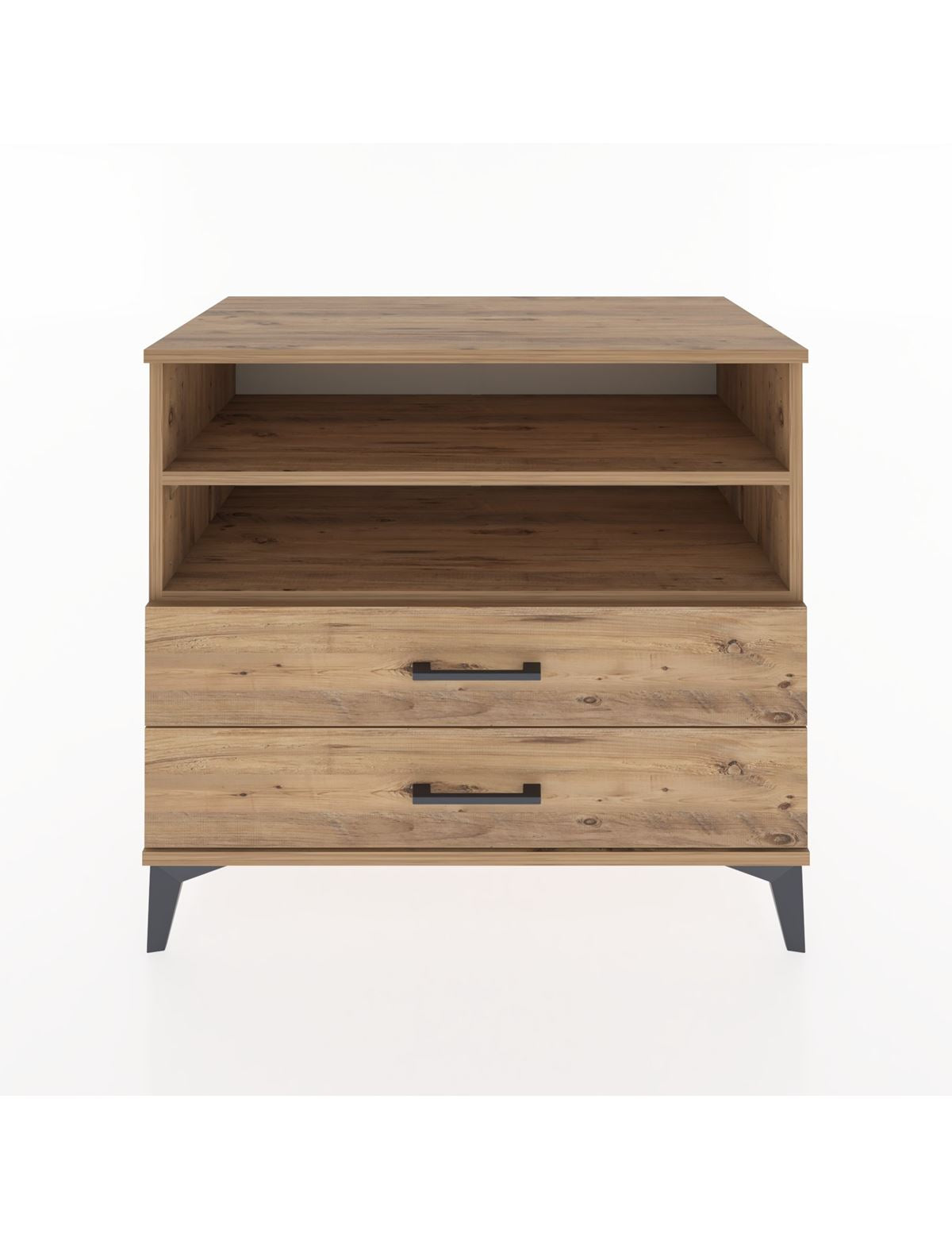 Hyperion Şifonyer 2 Raflı 2 Çekmeceli 88x44x80 Çam-Çam