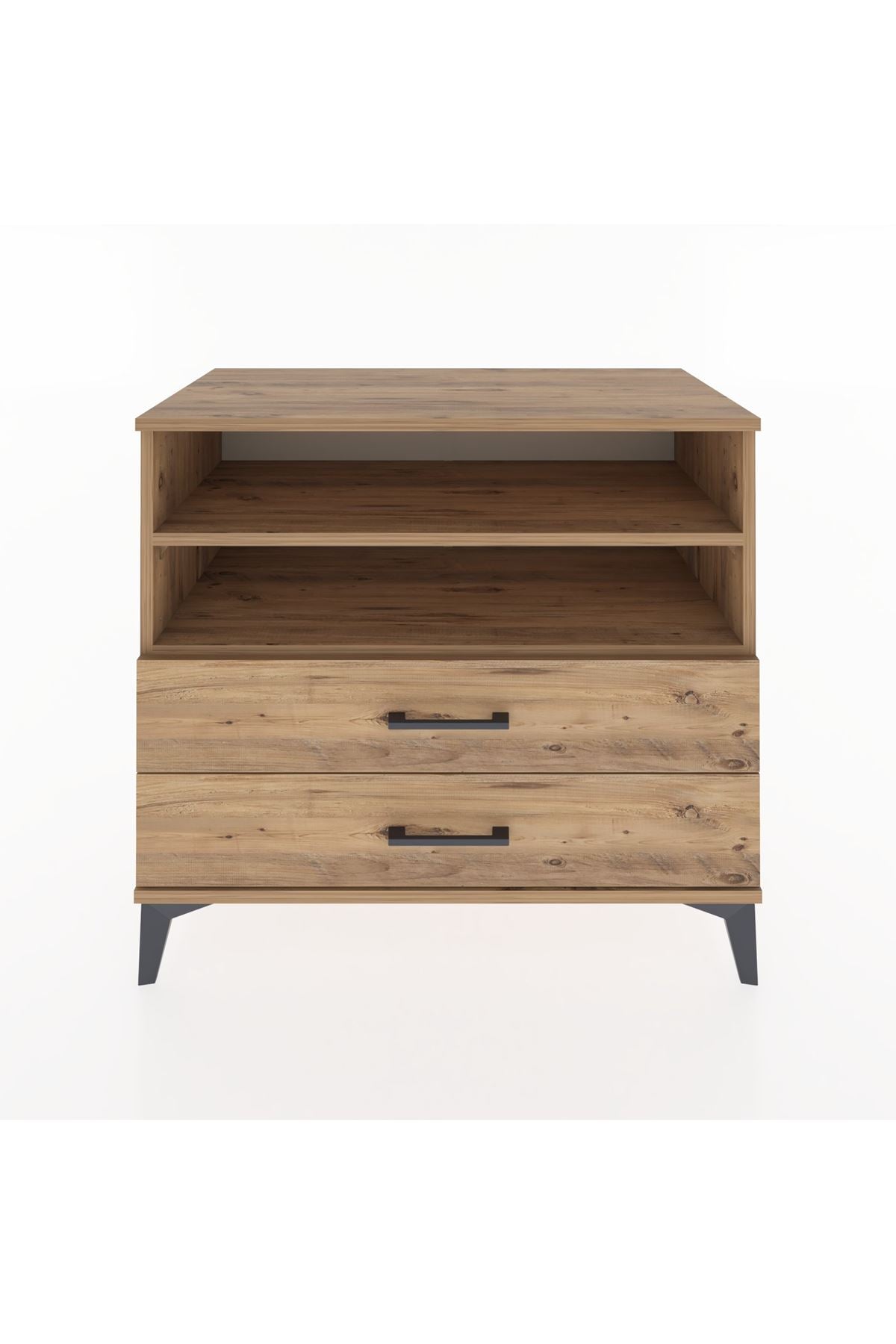 Hyperion Şifonyer 2 Raflı 2 Çekmeceli 88x44x80 Çam-Çam