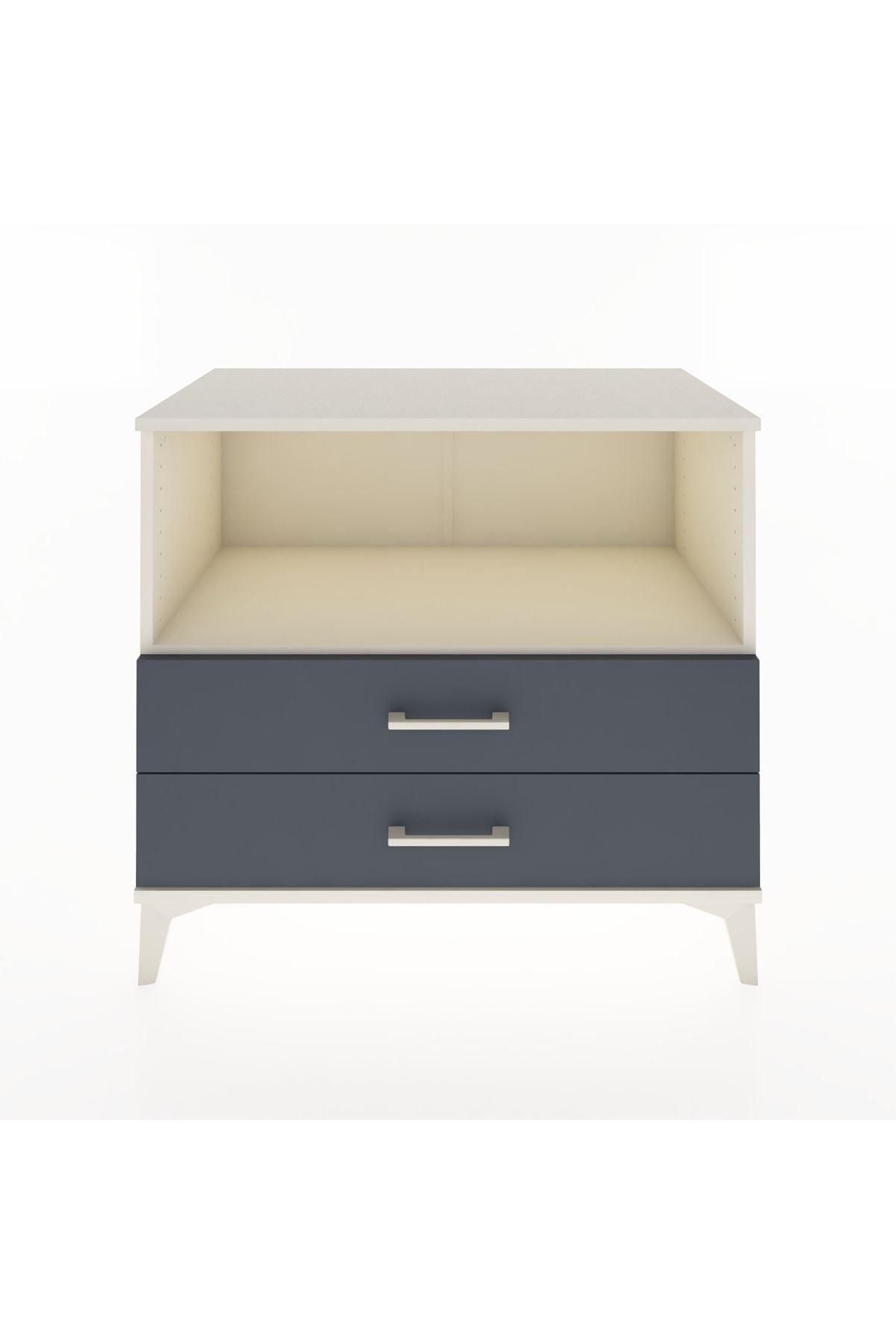 Hyperion Şifonyer Tek Raflı 2 Çekmeceli 88x44x80 Aytaşı-Antrasit