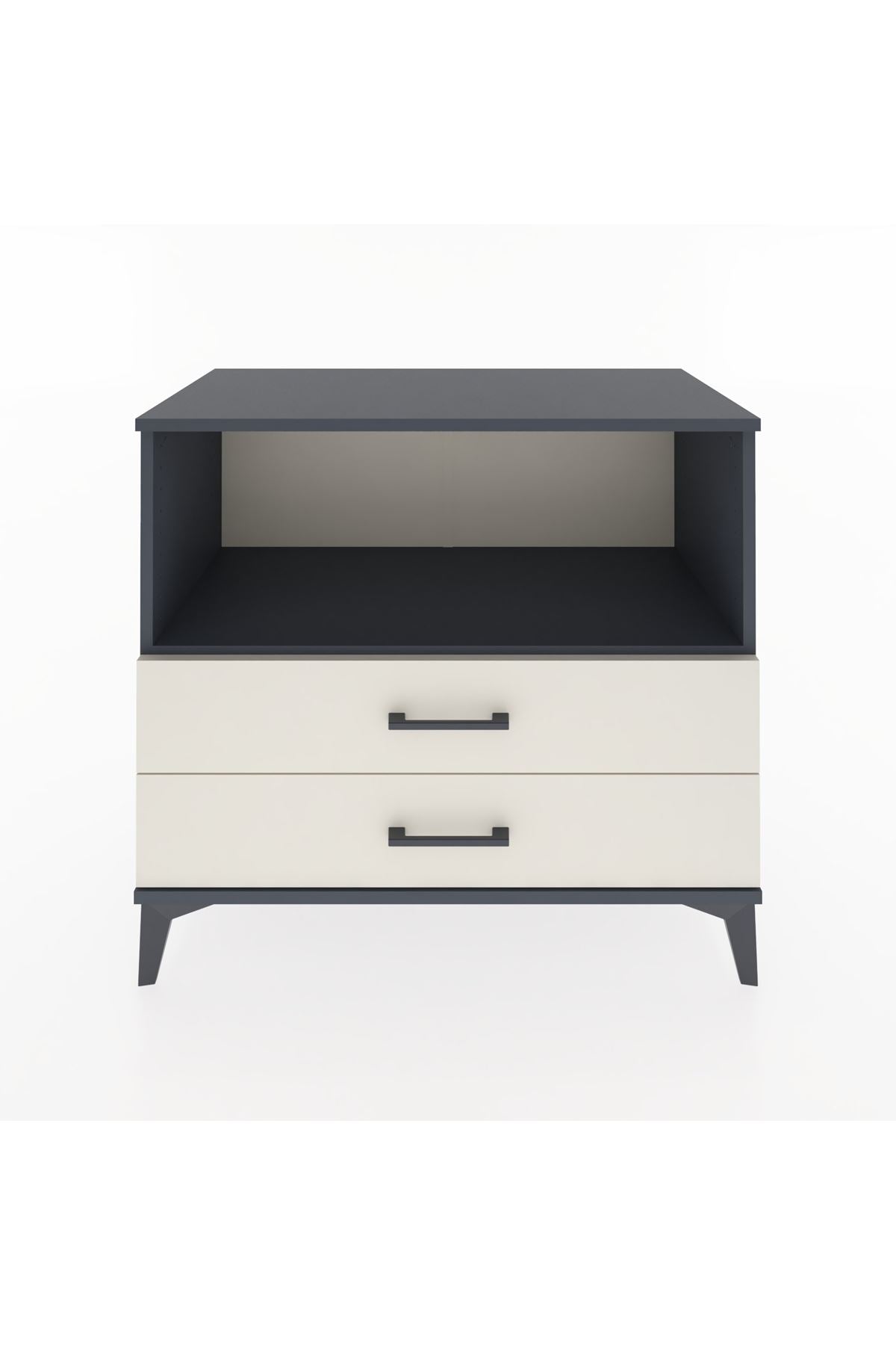 Hyperion Şifonyer Tek Raflı 2 Çekmeceli 88x44x80 Antrasit-Aytaşı