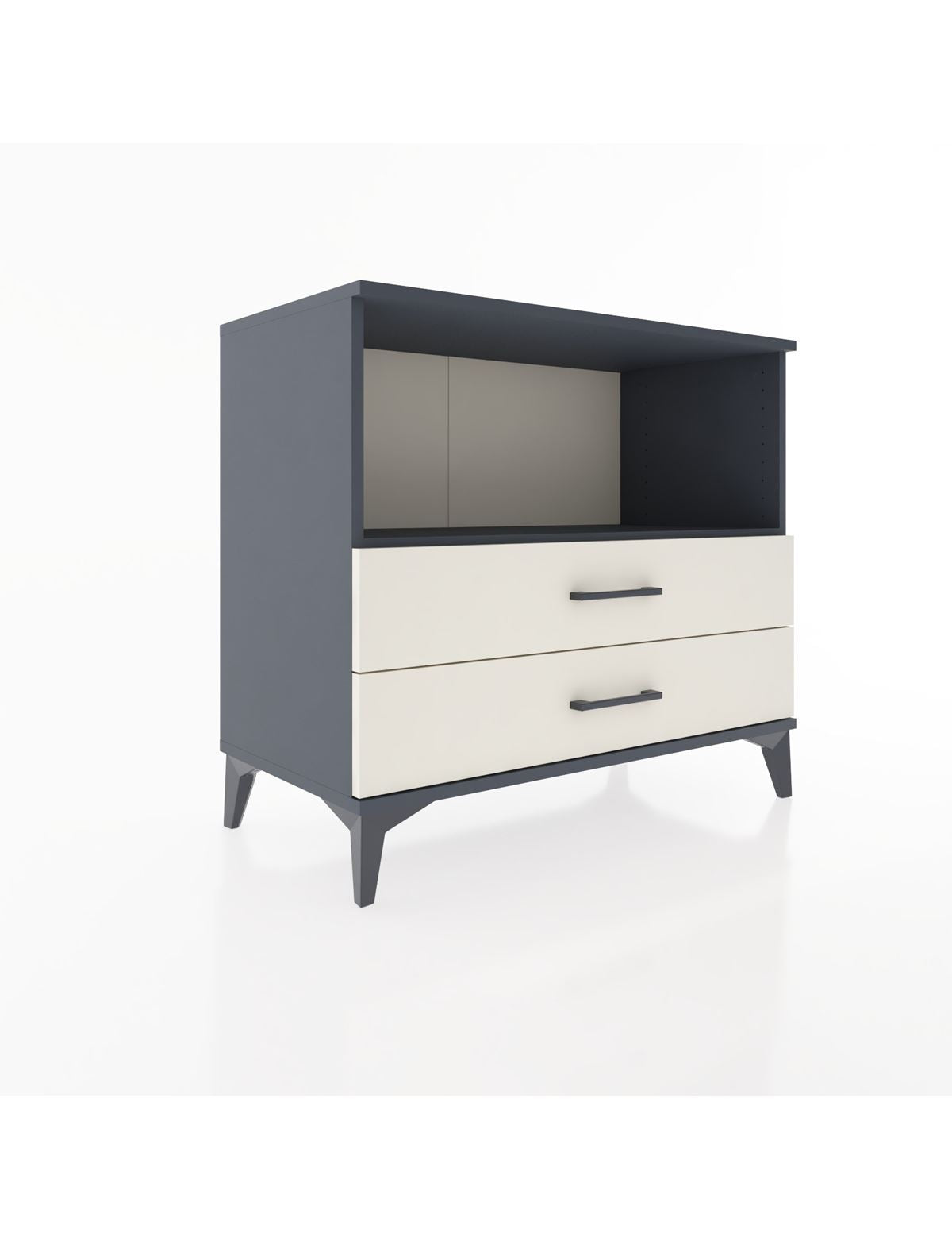 Hyperion Şifonyer Tek Raflı 2 Çekmeceli 88x44x80 Antrasit-Aytaşı