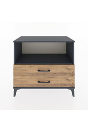 Hyperion Şifonyer Tek Raflı 2 Çekmeceli 88x44x80 Antrasit-Çam