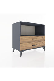 Hyperion Şifonyer Tek Raflı 2 Çekmeceli 88x44x80 Antrasit-Çam