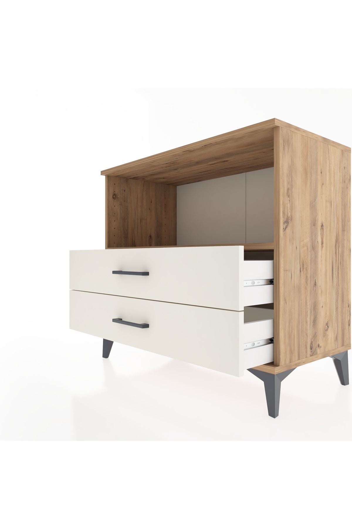 Hyperion Şifonyer Tek Raflı 2 Çekmeceli 88x44x80 Çam-Aytaşı