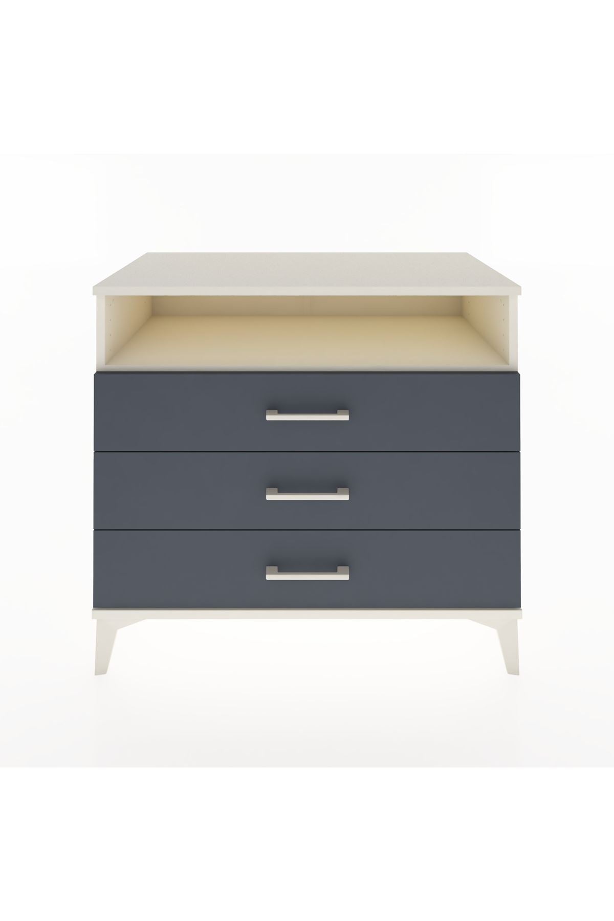 Hyperion Şifonyer Tek Raflı 3 Çekmeceli 88x44x80 Aytaşı-Antrasit