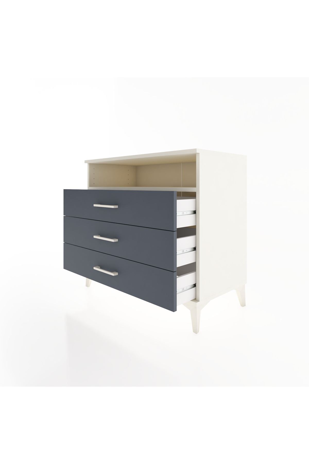 Hyperion Şifonyer Tek Raflı 3 Çekmeceli 88x44x80 Aytaşı-Antrasit