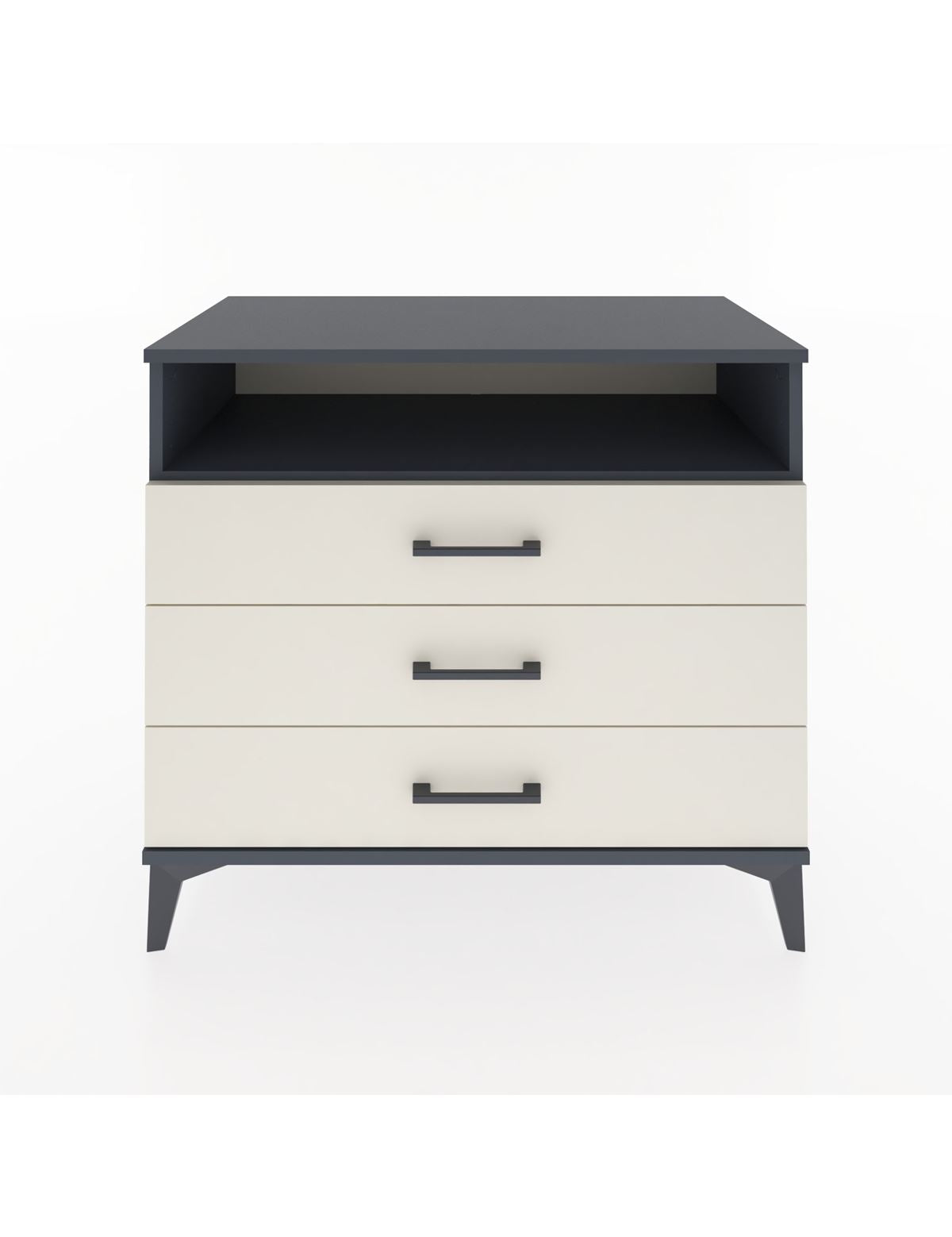 Hyperion Şifonyer Tek Raflı 3 Çekmeceli 88x44x80 Antrasit-Aytaşı