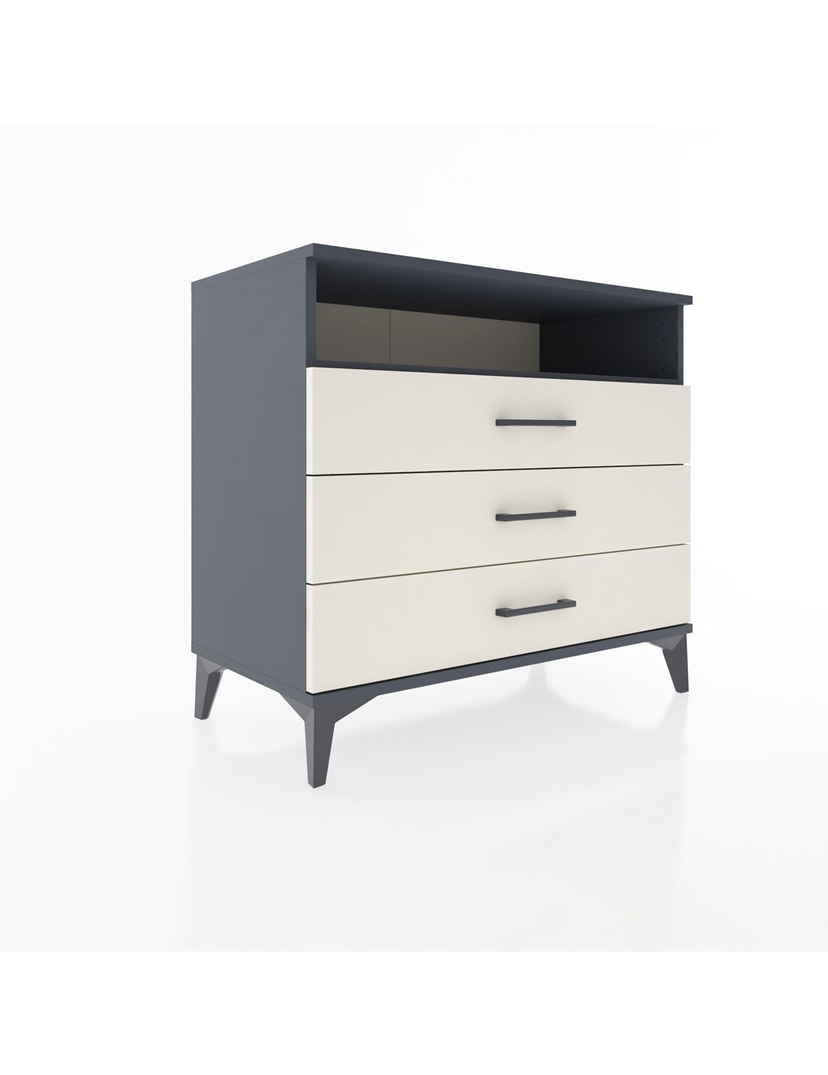 Hyperion Şifonyer Tek Raflı 3 Çekmeceli 88x44x80 Antrasit-Aytaşı