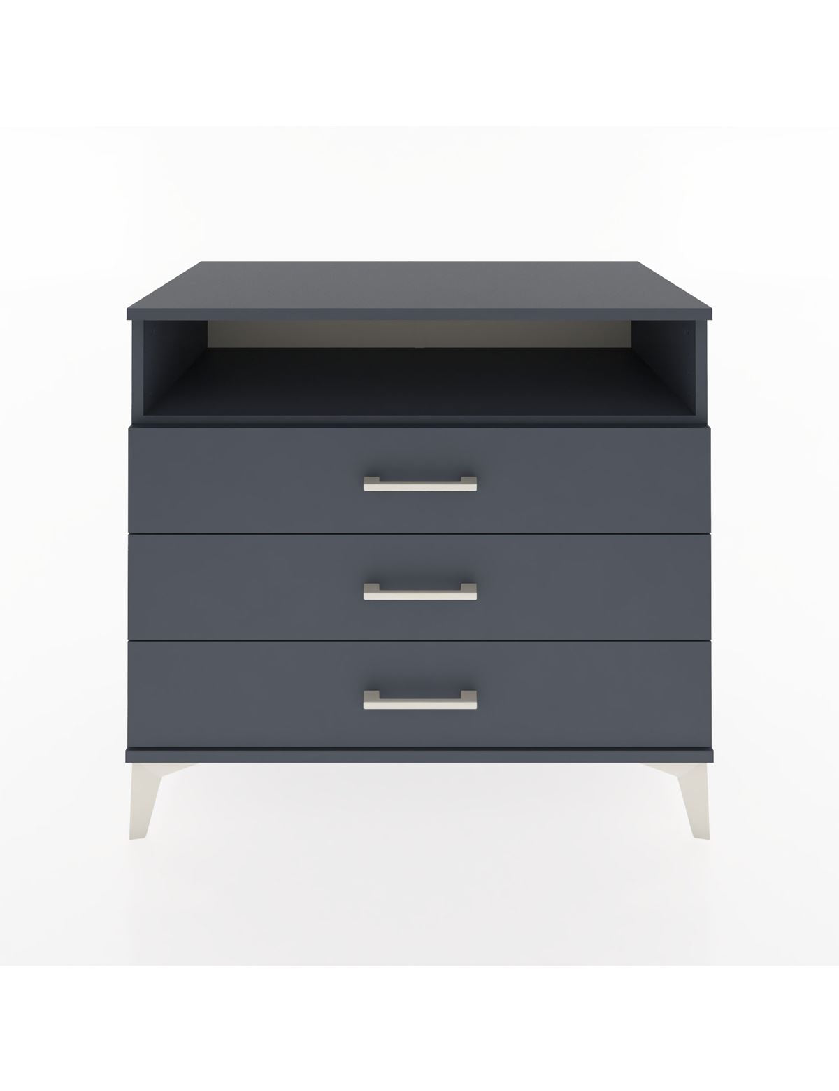 Hyperion Şifonyer Tek Raflı 3 Çekmeceli 88x44x80 Antrasit-Antrasit