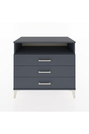 Hyperion Şifonyer Tek Raflı 3 Çekmeceli 88x44x80 Antrasit-Antrasit