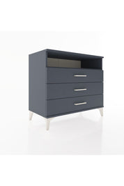 Hyperion Şifonyer Tek Raflı 3 Çekmeceli 88x44x80 Antrasit-Antrasit