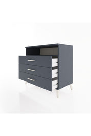 Hyperion Şifonyer Tek Raflı 3 Çekmeceli 88x44x80 Antrasit-Antrasit