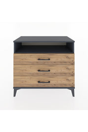 Hyperion Şifonyer Tek Raflı 3 Çekmeceli 88x44x80 Antrasit-Çam