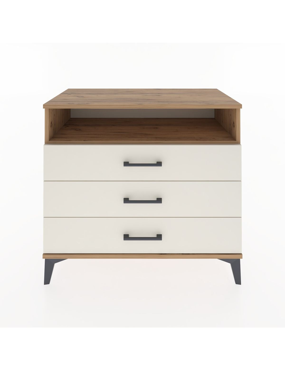 Hyperion Şifonyer Tek Raflı 3 Çekmeceli 88x44x80 Çam-Aytaşı